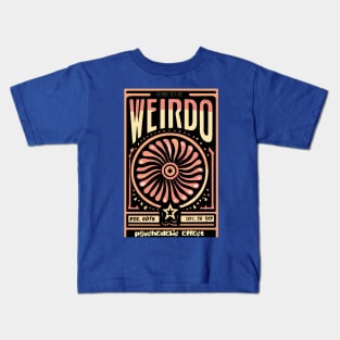 Weirdo - Retro Psychedelic Typography Design Kids T-Shirt